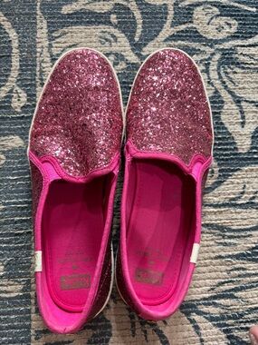Keds Hot Pink Glitter Kate Spade Slip-On Sneakers